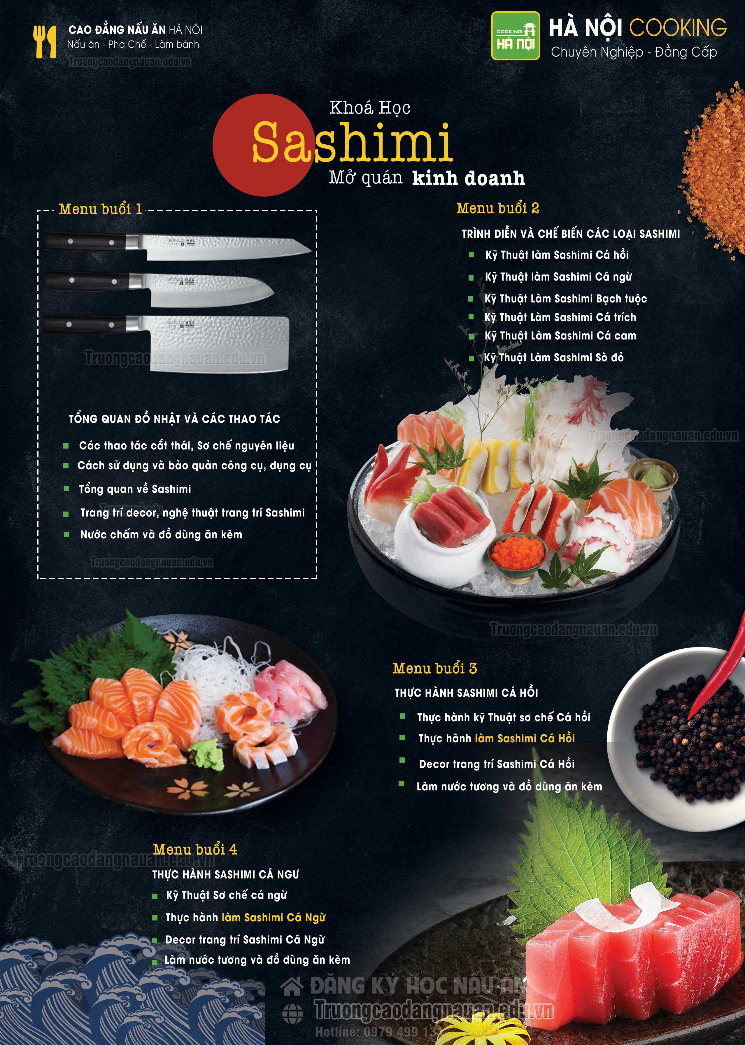 học l&agrave;m sashimi an to&agrave;n