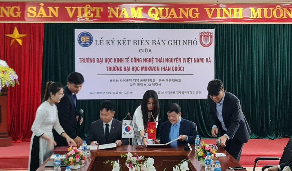 Trường Đại học Kinh tế v&agrave; Quản trị Kinh doanh Hợp t&aacute;c quốc tế
